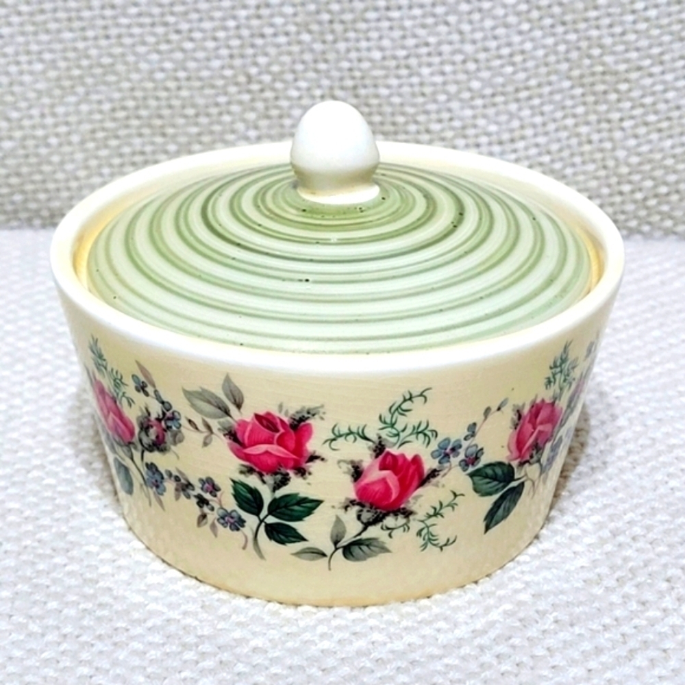 Vintage Crown Devon Trinket Holder with Lid